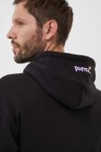 Бавовняна кофта Puma X 8ENJAMIN чоловіча колір чорний з капюшоном з принтом