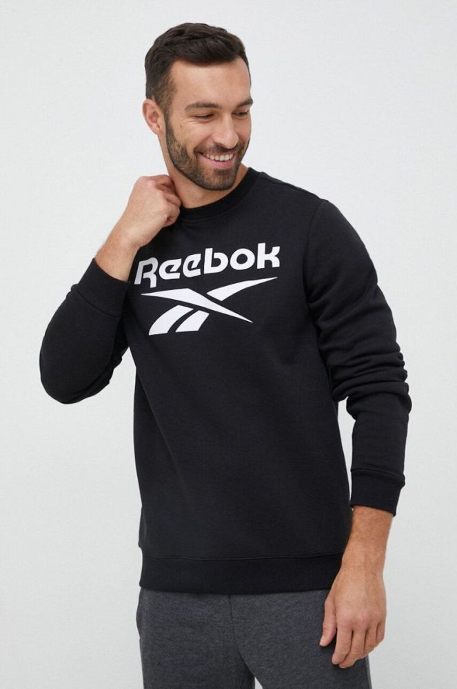 Кофта Reebok чоловіча колір чорний з принтом (2995565) фото 4
