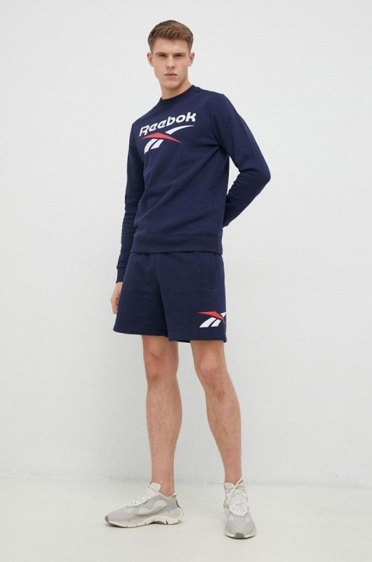 Кофта Reebok чоловіча колір синій з принтом (3008464) фото 2