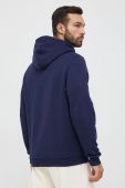 Кофта Reebok чоловіча колір синій з капюшоном з принтом (3038947)