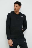 Кофта Reebok чоловіча колір чорний з капюшоном з принтом (2983599)