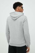 Кофта Reebok чоловіча колір сірий з капюшоном з принтом