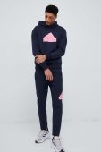 Кофта adidas чоловіча колір синій з капюшоном візерунок