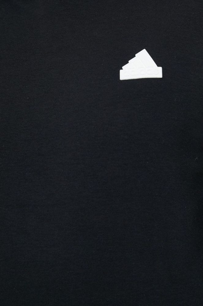 Кофта adidas чоловіча колір чорний з капюшоном з принтом (2942299) фото 5
