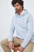 Бавовняна кофта Pepe Jeans Edward Hoodie чоловіча з капюшоном з принтом колір блакитний