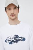 Бавовняна кофта Pepe Jeans чоловіча колір білий візерунок (3127696)