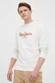 Бавовняна кофта Pepe Jeans Agamunt чоловіча колір бежевий з принтом