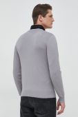 Светр з домішкою кашеміру Armani Exchange чоловічий колір сірий легкий