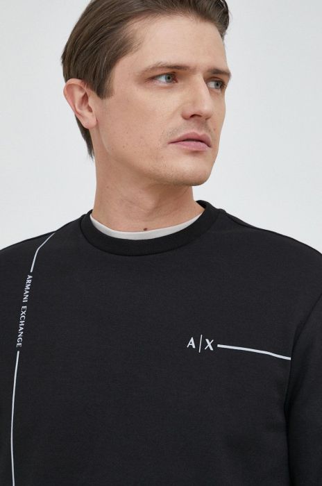Кофта Armani Exchange чоловіча колір чорний візерунок