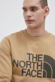 Бавовняна кофта The North Face чоловіча колір бежевий з принтом