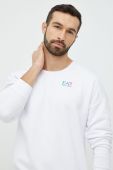 Кофта EA7 Emporio Armani чоловіча колір білий з принтом