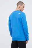 Бавовняна кофта The North Face чоловіча  з аплікацією колір блакитний