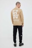 Бавовняна кофта The North Face чоловіча колір коричневий з принтом