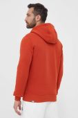 Бавовняна кофта The North Face чоловіча колір помаранчевий з капюшоном з аплікацією