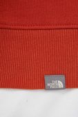 Бавовняна кофта The North Face чоловіча колір помаранчевий з капюшоном з аплікацією
