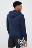 Пляжна кофта Emporio Armani Underwear чоловіча колір синій з капюшоном з аплікацією