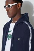 Кофта Lacoste чоловіча колір синій з капюшоном з принтом SH5065-031
