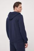 Бавовняна кофта Lacoste чоловіча колір синій з капюшоном з принтом (3162728)