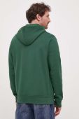Бавовняна кофта Lacoste чоловіча колір зелений з капюшоном з принтом (3162723)