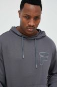 Кофта Fila чоловіча колір сірий з капюшоном однотонна (3022161)