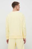 Бавовняна кофта Fila чоловіча колір жовтий однотонна