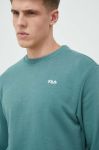 Кофта Fila чоловіча колір зелений однотонна