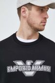 Кофта Emporio Armani чоловіча колір чорний з аплікацією