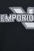 Кофта Emporio Armani чоловіча колір чорний з аплікацією