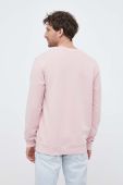 Кофта Guess чоловіча колір рожевий однотонна (3152931)