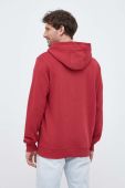 Кофта Guess чоловіча колір червоний з капюшоном з аплікацією