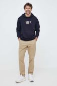 Кофта Guess чоловіча колір синій з капюшоном з аплікацією (3152940)