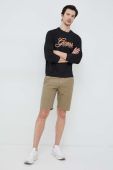 Кофта Guess чоловіча колір чорний з аплікацією (3008482)