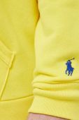 Кофта Polo Ralph Lauren чоловіча колір жовтий з капюшоном з аплікацією