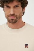 Кофта Tommy Hilfiger чоловіча колір бежевий однотонна