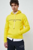 Кофта Tommy Hilfiger чоловіча колір жовтий з капюшоном з аплікацією (3027478)