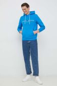 Кофта Tommy Hilfiger чоловіча з капюшоном з аплікацією колір блакитний (3027472)