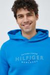 Кофта Tommy Hilfiger чоловіча з капюшоном з принтом колір блакитний Кофта Tommy Hilfiger чоловіча з капюшоном з принтом колір блакитний