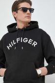 Кофта Tommy Hilfiger чоловіча колір чорний з капюшоном з аплікацією (3027492)