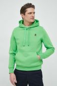 Кофта Tommy Hilfiger чоловіча колір зелений з капюшоном однотонна (3038988)