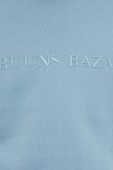 Бавовняна кофта Bruuns Bazaar Birk Crew чоловіча  з аплікацією колір блакитний