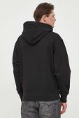 Бавовняна кофта BOSS BOSS ORANGE чоловіча колір чорний з капюшоном з принтом