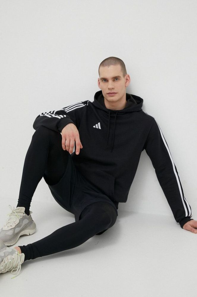 Кофта adidas Performance Tiro 23 колір чорний з капюшоном з аплікацією фото 2