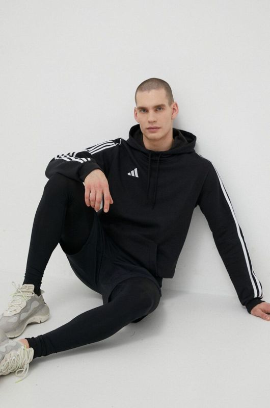 Кофта adidas Performance Tiro 23 колір чорний з капюшоном з аплікацією фото 2