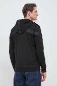 Кофта BOSS BOSS GREEN чоловіча колір чорний з капюшоном з аплікацією (3049931)