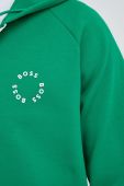Кофта BOSS BOSS GREEN чоловіча колір зелений з капюшоном з принтом