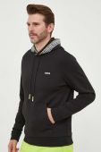 Кофта BOSS BOSS GREEN чоловіча колір чорний з капюшоном з аплікацією (3223045)
