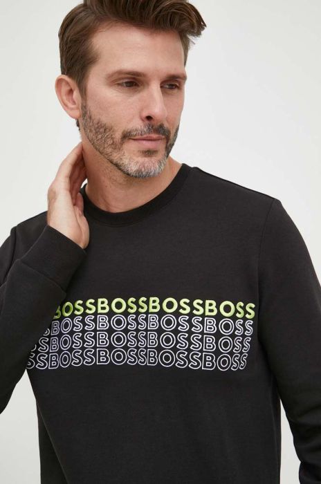 Кофта BOSS BOSS GREEN чоловіча колір чорний з аплікацією (3222958)