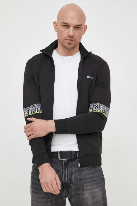 Кофта BOSS BOSS GREEN чоловіча колір чорний з аплікацією (3252811)