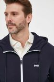 Кофта BOSS BOSS GREEN чоловіча колір синій з капюшоном з аплікацією