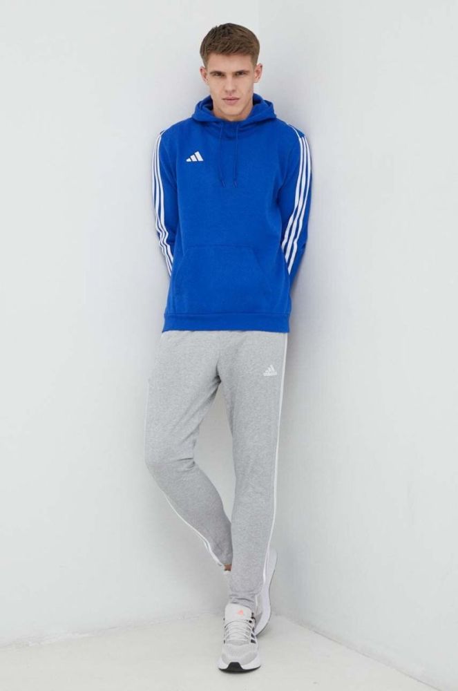 Кофта adidas Performance Tiro 23 з капюшоном з аплікацією колір блакитний фото 2